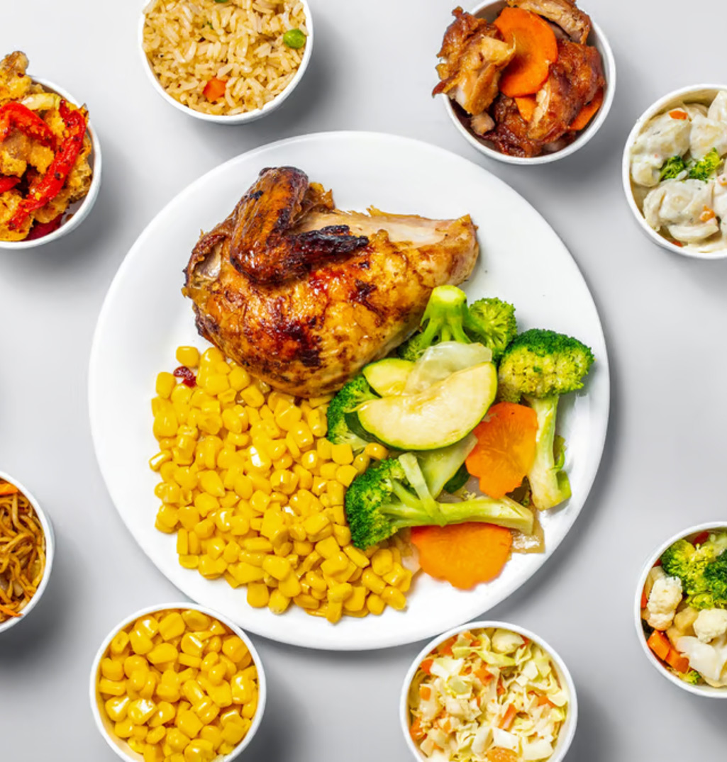 Rotesry chicken vegies combo