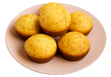 6 cornmeal muffins