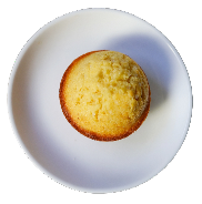Single cornmeal muffin